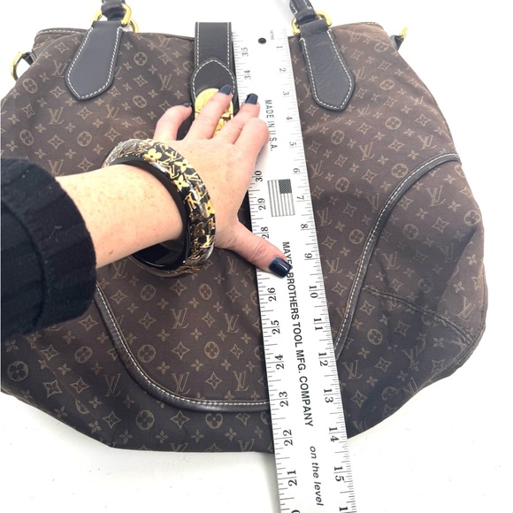 Louis Vuitton Monogram Mini Lin Hobo,brown denim mini monogram, with gold buckle - Picture 6 of 15